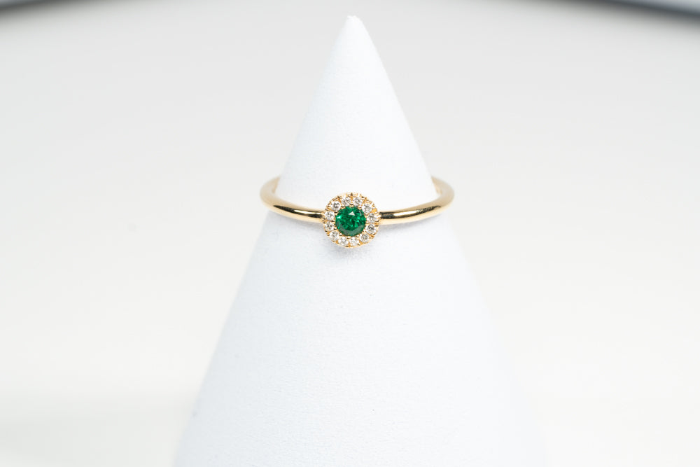 Gold Green Ring