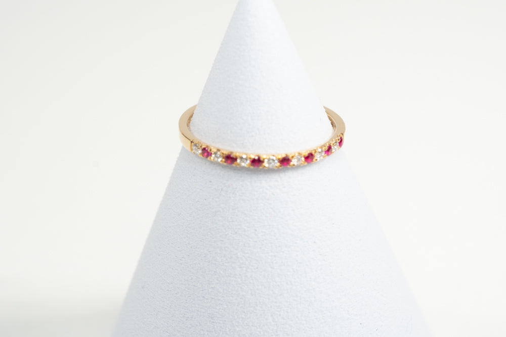 Gold Maroon Ring