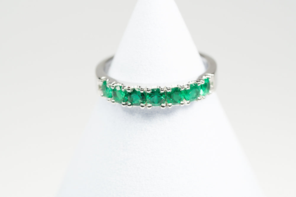 Green Silver Ring Two