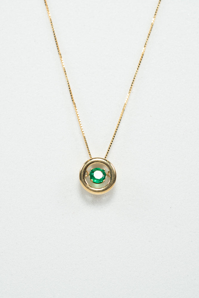 Gold Green Necklace